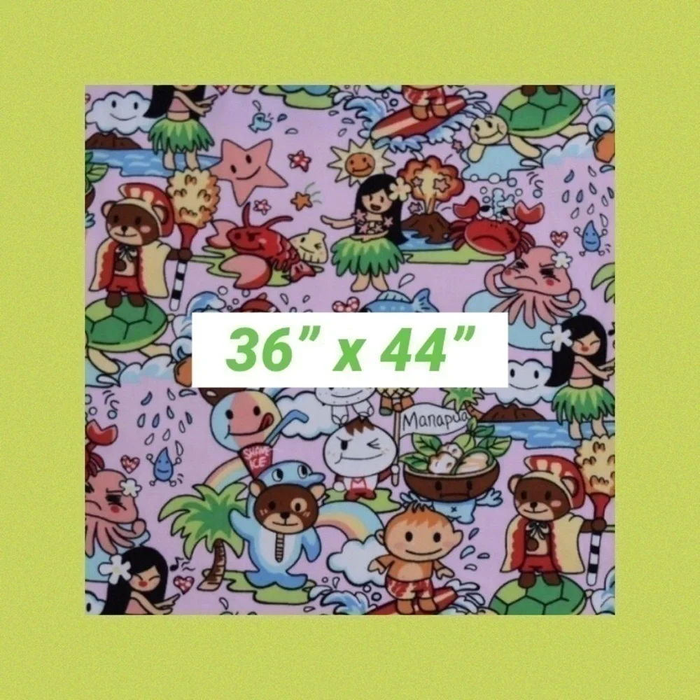 💖🏝️🏄🏼♀️brand NEW🌊🐠Handmade Aloha Print Crib Blanket - Picture 5 of 5